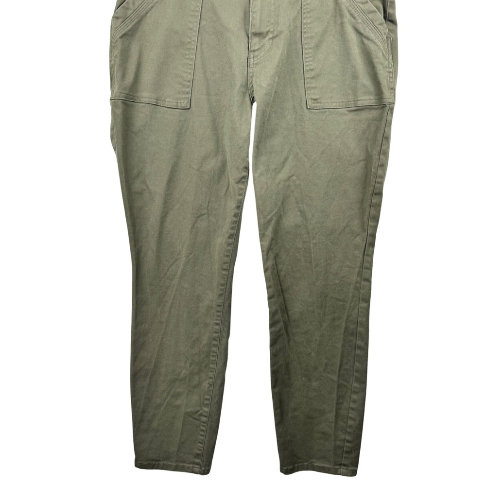 Banana Republic Utility Pants Womens 12 Olive Green‎ Cropped Tapered Cargo - Picture 6 of 12